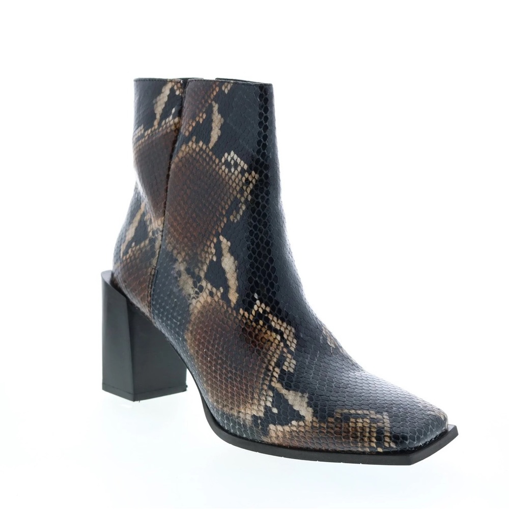 Aquatalia Womens Emilee Snake Print Brown Boots